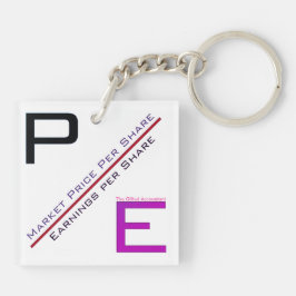"P/E-verhouding" Sleutelhanger