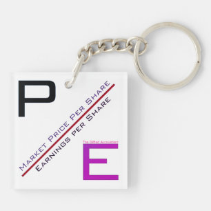 "P/E-verhouding" Sleutelhanger