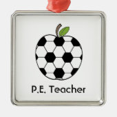 P.E. Voetbal Apple Ornament (Voorkant)