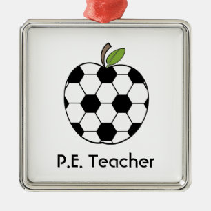 P.E. Voetbal Apple Ornament