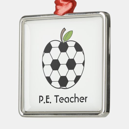 P.E. Voetbal Apple Ornament (Links)