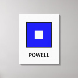 P Familienaam Nautische vlag Canvas Afdruk