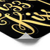 P Fizz Kiss Funny New Years Eve Wine Champagne  Poster (Hoek)