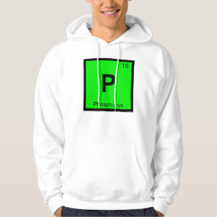 P - Fosfor Chemie Periodiek Systeem Symbool Hoodie