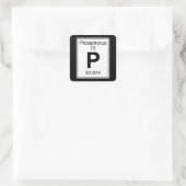 P - Fosfor Vierkante Sticker (Tas)