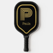 P Gold Initiaal Pickleball Paddle (Achterkant)