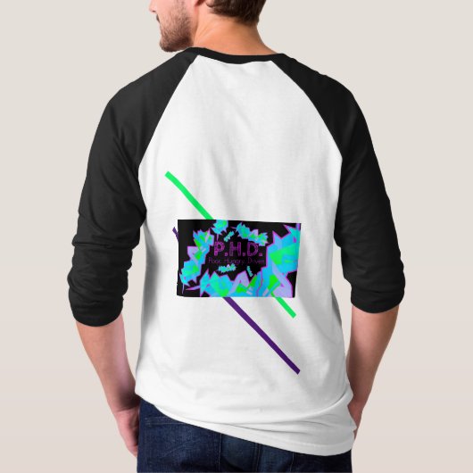 P.H.D. Arm. Honger. Gedreven. T-Shirt (Achterkant)