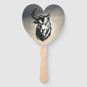 P half stier half tijger handwaaier (Achterkant)