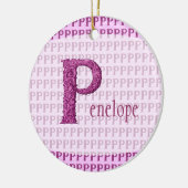 P - Het Falck Alfabet (Roze) Keramisch Ornament (Links)