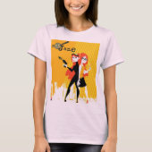 P. I. Jane basic roze vrouwen t-shirt (Voorkant)