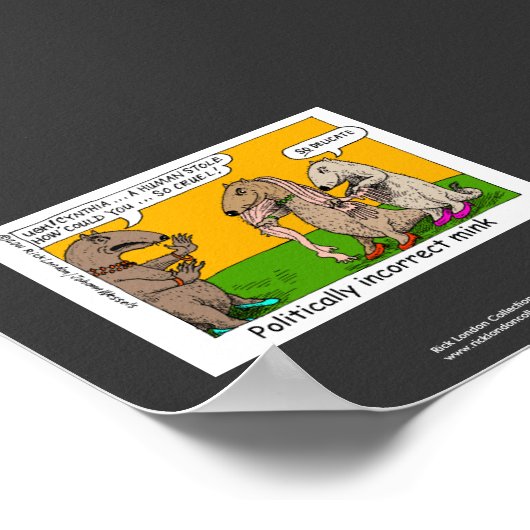 P.I. Mink (Human Stole) Cartoon Quality Poster (Hoek)