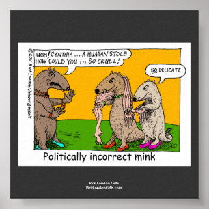 P.I. Mink (Mens Gestolen) Cartoon Kwaliteit Poster