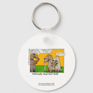 P.I. Mink (Mens Gestolen) Cartoon op Nieuwigheidma Sleutelhanger