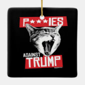 P***IES TEGEN TRUMP KERAMISCH ORNAMENT (Achterkant)