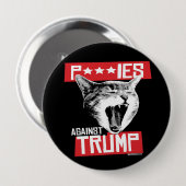 P***IES TEGEN TRUMP RONDE BUTTON 4,0 CM (Voorkant /achterkant)