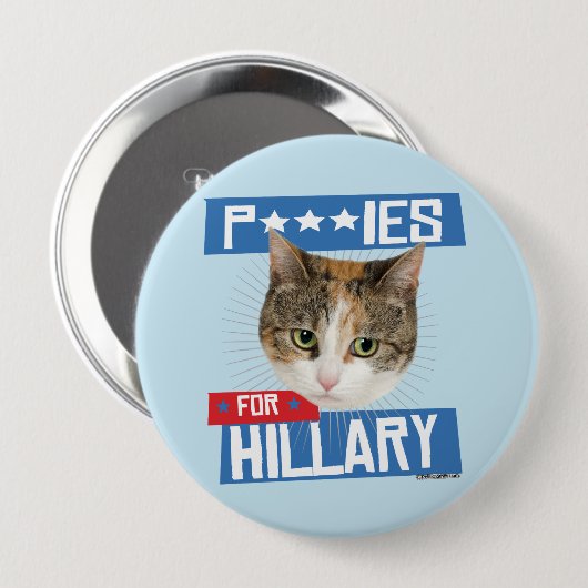 P***IES VOOR HILLARY RONDE BUTTON 4,0 CM (Voorkant /achterkant)