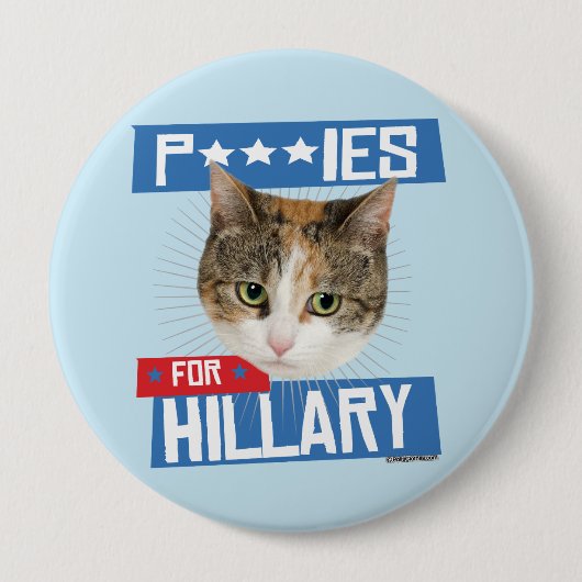 P***IES VOOR HILLARY RONDE BUTTON 4,0 CM (Voorkant)