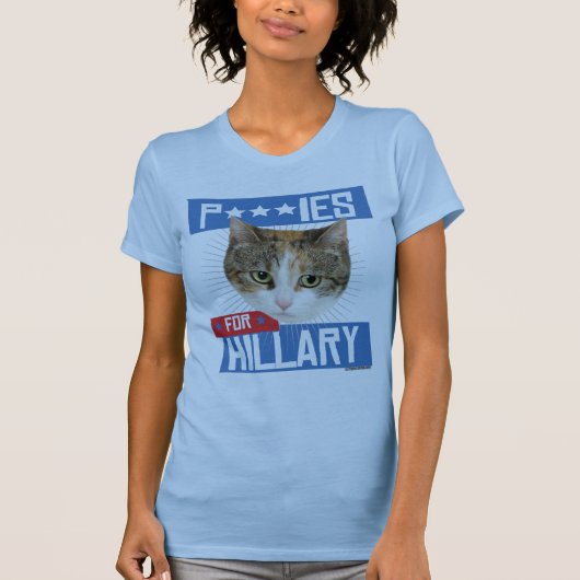 P***IES VOOR HILLARY T-SHIRT (Voorkant)