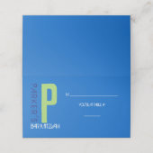 P INITIAAL COLLECTIE Bar Mitswa Zitplaatsen Escort Plaatskaartje (Buitenkant ongevouwen)