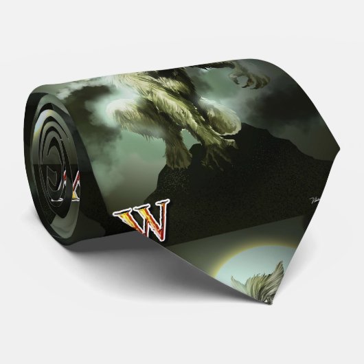 P is for Phoenix: W is for Werewolf Tie Stropdas (Opgerold)