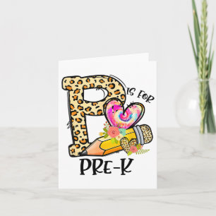 P is voor de eerste schooldag van de leraar vóór h kaart