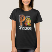 P is voor de Herfst van de preschool pompoendocent T-shirt (Voorkant)