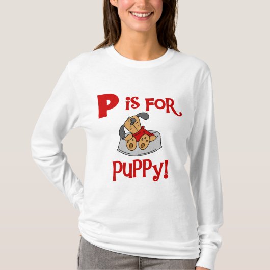 P is voor de T-shirts en de Giften van het Puppy (Voorkant)