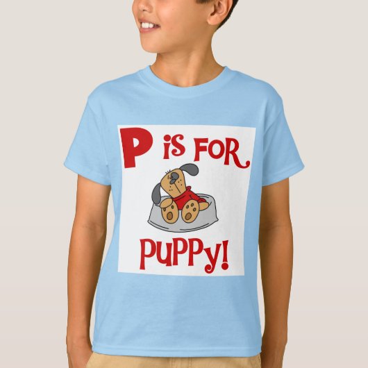 P is voor de T-shirts en de Giften van het Puppy (Voorkant)