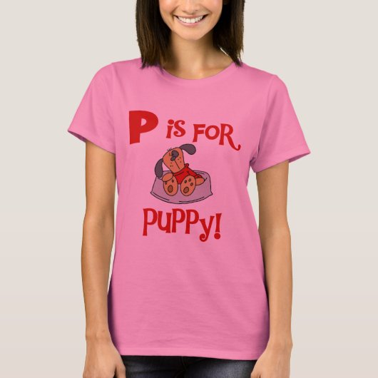 P is voor de T-shirts en de Giften van het Puppy (Voorkant)