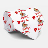 P is voor de T-shirts en de Giften van het Puppy Stropdas (Opgerold)