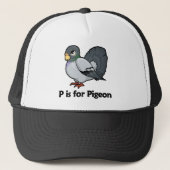 P is voor duiven trucker pet (Voorkant)