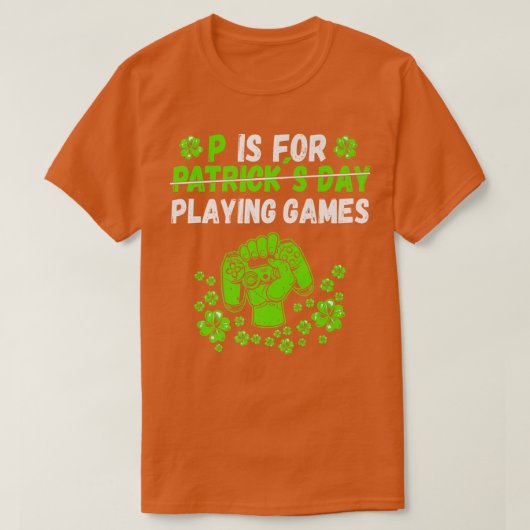 P is voor het afspelen van videogames t-shirt (Design voorkant)