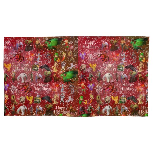 P is voor het Hoesje van het Kerstmishoofdkussen v Kussensloop (Voorkant)