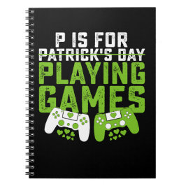 P Is Voor Het Spelen Van Games Gamer Gaming St. Pa Notitieboek