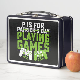 P is voor het spelen van games gamer gaming St Pat