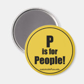 P is voor mensen! (magneet) magneet (Voorkant / Achterkant)