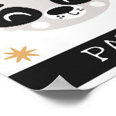 P is voor Panda, Kinderkamer, Slaapkamer, Kinderen Poster (Hoek)