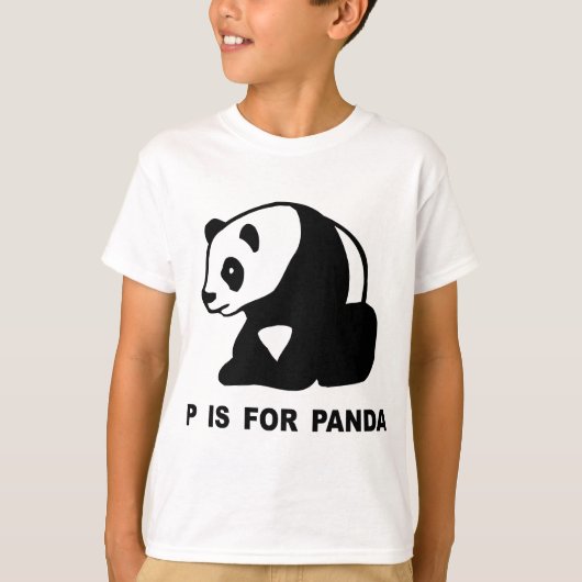 P is voor Panda T-shirt (Voorkant)