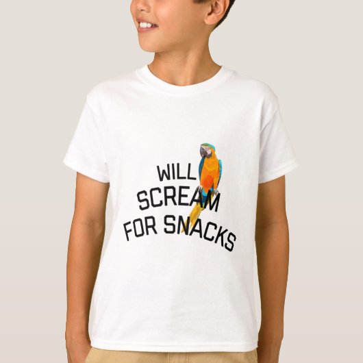 P is voor parrot t-shirt (Voorkant)