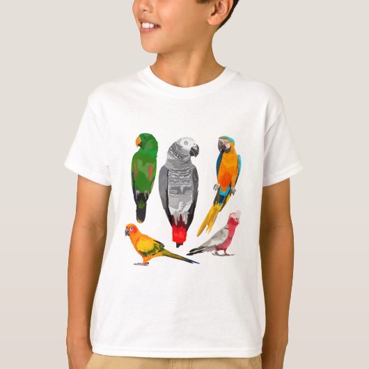 P is voor parrot t-shirt (Voorkant)