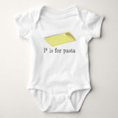 P is voor Pasta Italy Food Penne Letter P Foodie Romper (Voorkant)