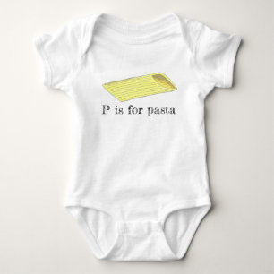 P is voor Pasta Italy Food Penne Letter P Foodie Romper