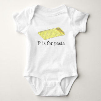 P is voor Pasta Italy Food Penne Letter P Foodie Romper