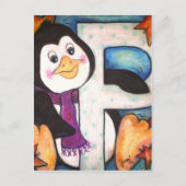 P is voor Penguin Briefkaart (Voorkant)