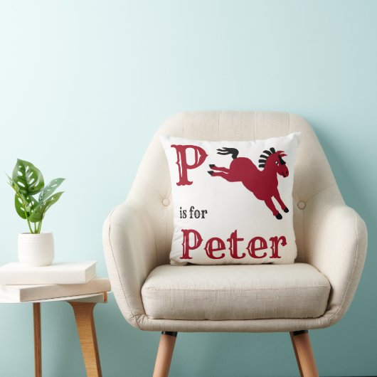 P is voor Peter Baby Sierkussen (Stoel)