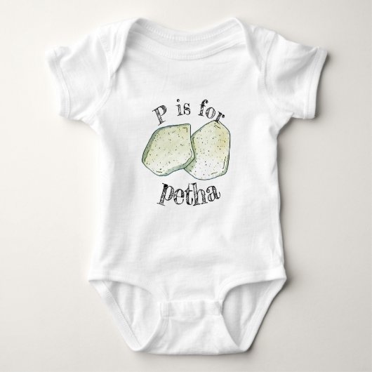 P IS VOOR Petha Mithai Indian Sweet Agra India Romper (Voorkant)