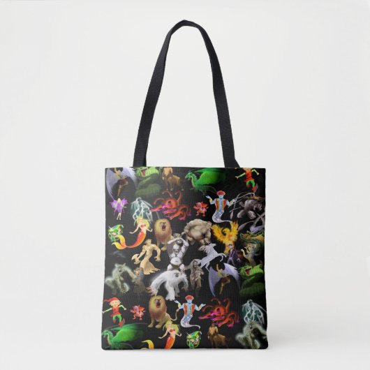 P is voor Phoenix Canvas tas (Zwart) (Voorkant)