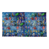 P is voor Phoenix Kerstmis Hoesje (blauw) Kussensloop (Achterkant)