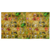 P is voor Phoenix Kerstmis Pillow Hoesje (Gold) Kussensloop (Voorkant)