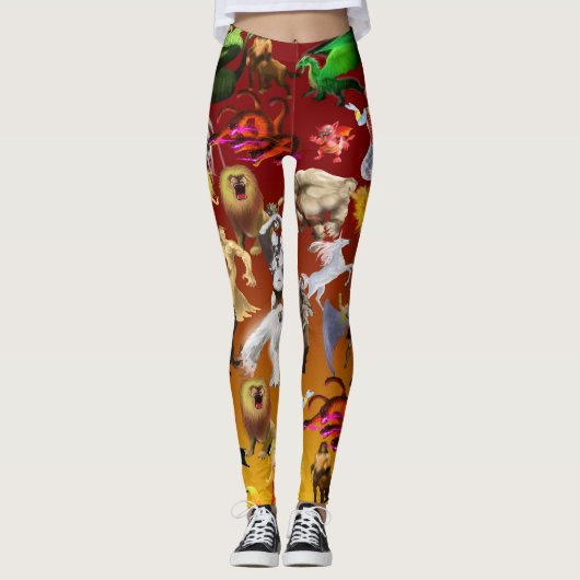 P is voor Phoenix Leggings (Goud) (Voorkant)